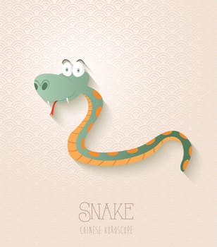 2025 Chinese New Year of the Snake funny cartoon zodiac collection illustration. EPS10 vector file with transparency layers.