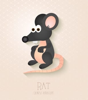 2020 Chinese New Year of the Rat funny cartoon zodiac collection illustration. EPS10 vector file with transparency layers.