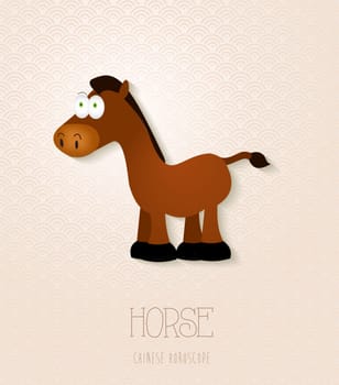 2014 Chinese New Year of the Horse funny cartoon zodiac collection illustration. EPS10 vector file with transparency layers.