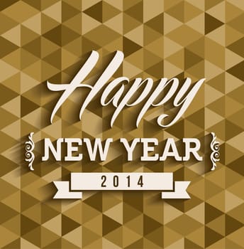 Happy new year 2014 holidays contemporary invitation card design background. EPS10 vector file with transparency layers.