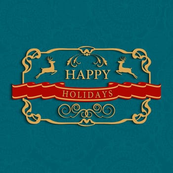 Merry Christmas vintage label with seamless pattern background. EPS10 vector file organized in layers for easy editing.