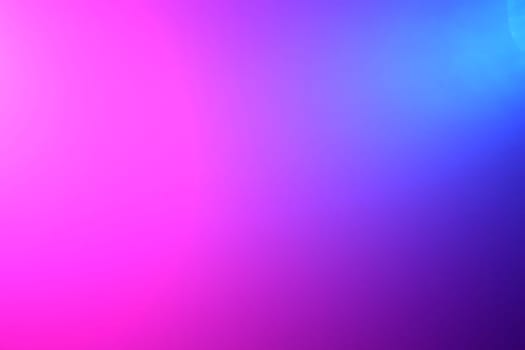 Background of pink and blue color lights shining through fog