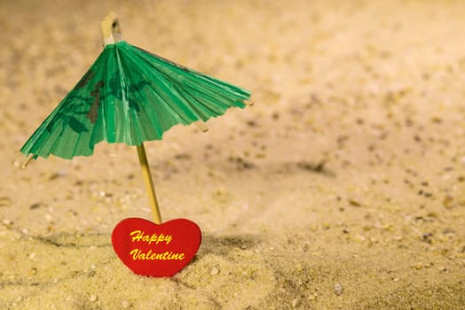 Valentine on the beach