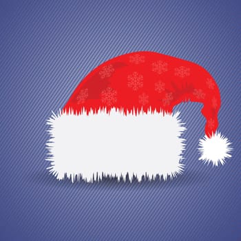 colorful illustration with Santa Claus red hat for your design
