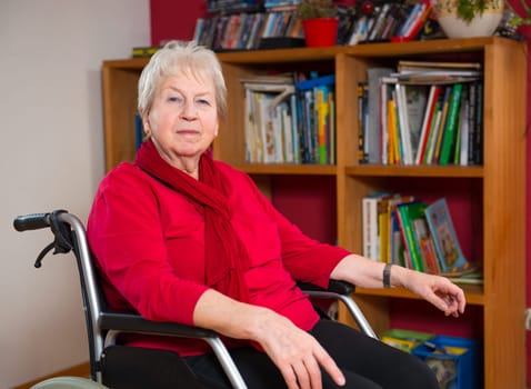 Senior citizen in wheelchair