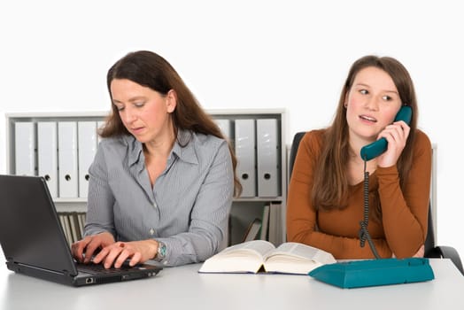 Two women in the workplace