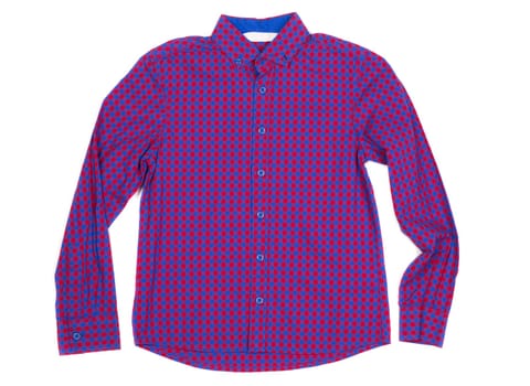 Checkered shirt isolated on white background