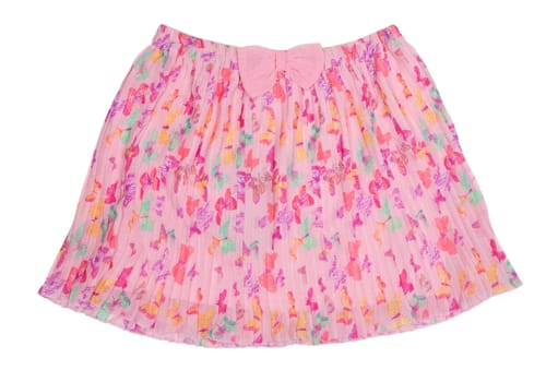 pleated summer skirt isolated on white background