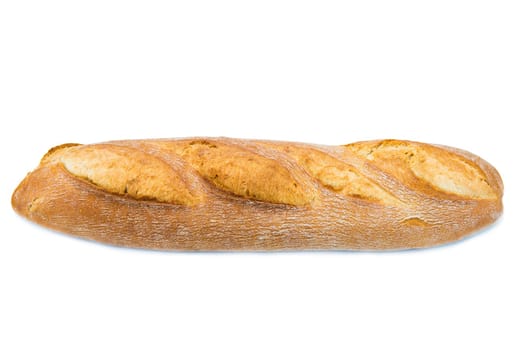 Loaf of multigrain bread isolated on a white background