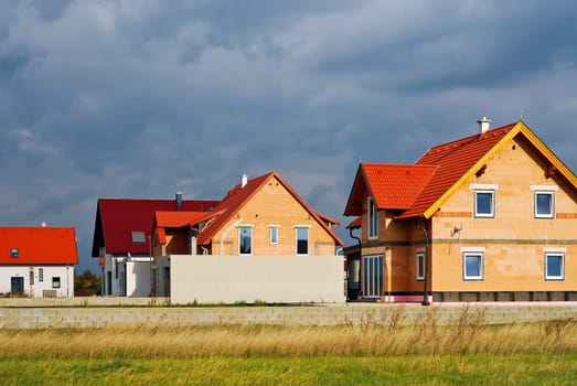 New houses of a settlement