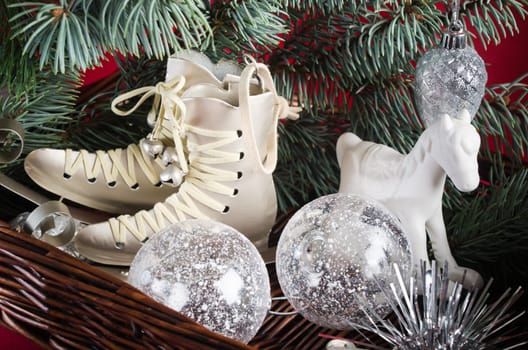 decoration and gifts of toys for Christmas