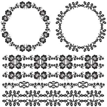 Elegant Floral Design Elements editable vector illustration