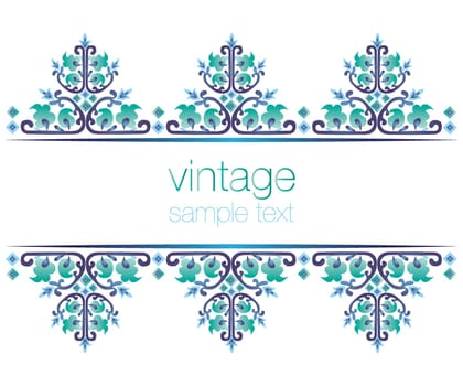 eastern oriental style ornate old frame pattern