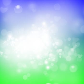 Spring background with colorful lights