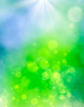 Spring background with colorful lights