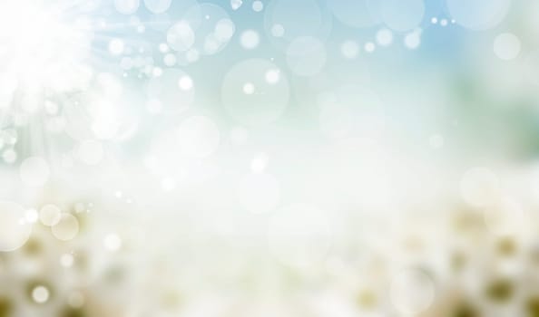 Spring background with colorful lights