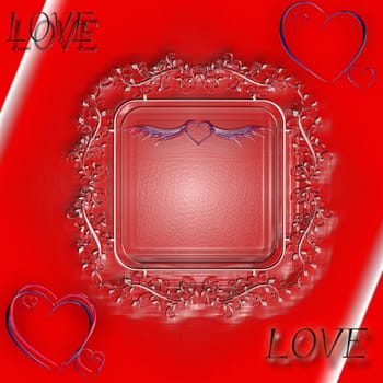 Valentine background objects prepared for the occasion