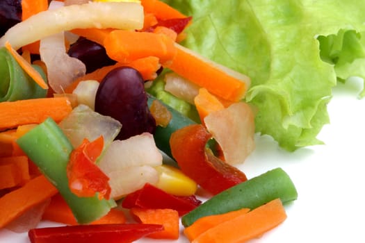 frozen mixed peas,carrots,beans,peppers,celery,corn