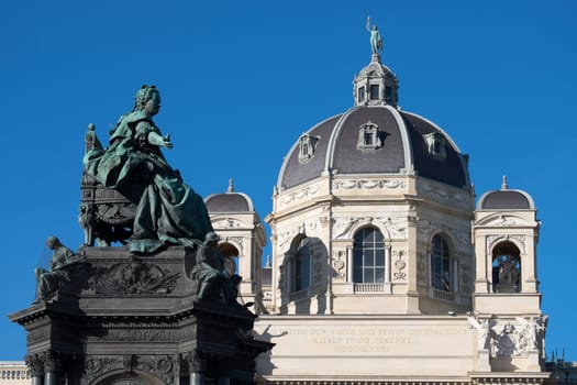 Maria Theresa Monument Vienna,landmark and destination in front of the Natural History Museum