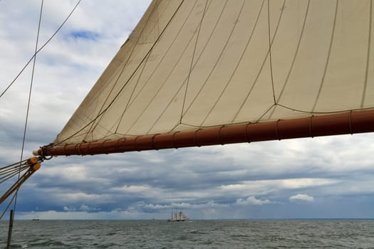 Sailing ships on the Baltic Sea off Warnemünde,Hanse Sail 2013