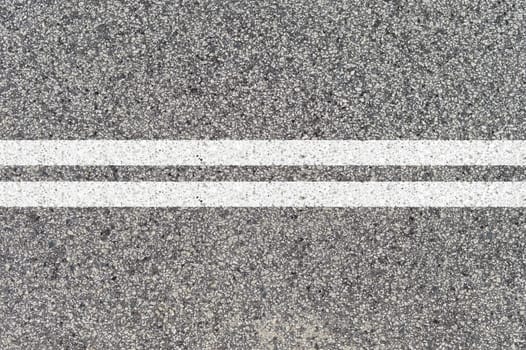 A close up shot of road markings