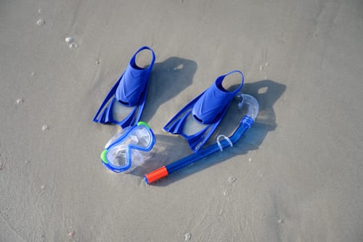 Swimming gear isolated against a white background