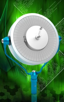 Digital illustration of operation theatre light in colour background