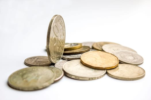 Different coins - old and new, from around the world.