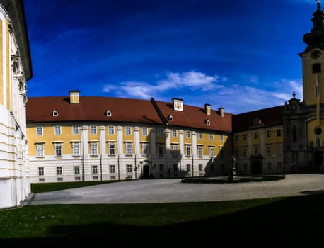 Fountain figure in Seitenstetten Abbey in Lower Austria