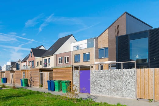 modern new residential houses in almere, netherlands