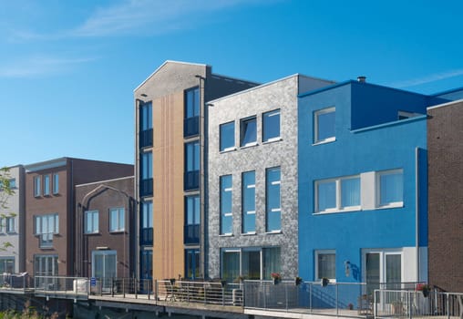modern new residential houses in almere, netherlands
