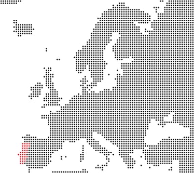 Portugal - Series: Pixel Map Europe