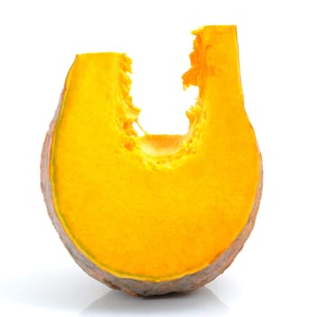 Sliced Pumpkin Isolated on White