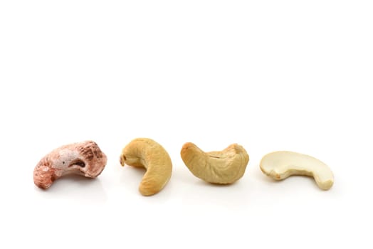 cashews isolated on white