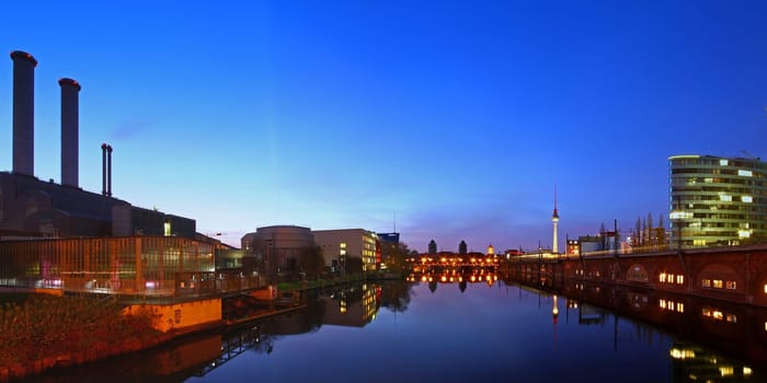 Jannowitzbrücke Berlin at the blue hour