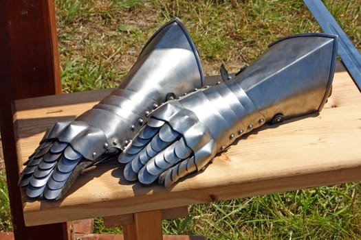 Gloves of a medieval knight