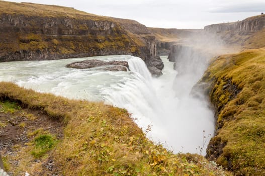 Gullfoss waterfall on Hvita river - Iceland