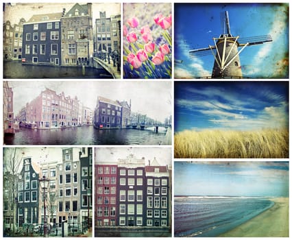 Collage made of various representative photos from Netherlands