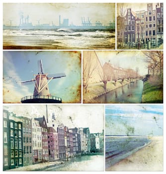 Collage made of various representative photos from Netherlands