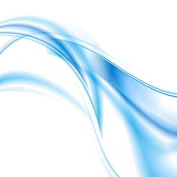 Abstract blue shiny vector waves