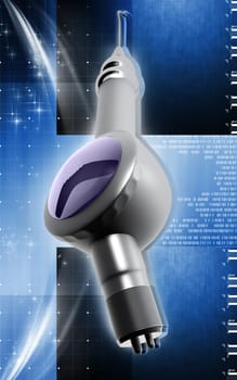 Digital illustration of Micro motor dental polisher in colour background