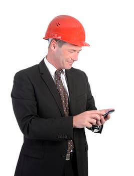 Site manager with smartphone