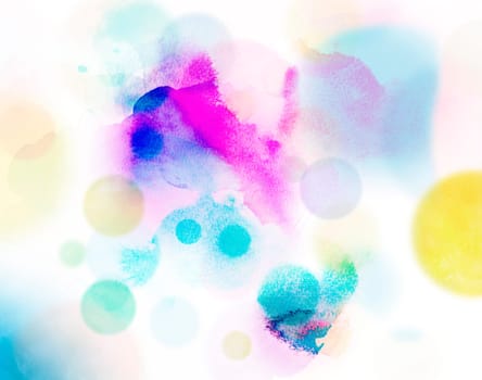 Watercolor Abstract Circles Colorful