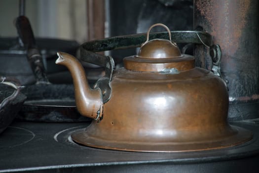 Old copper kettle