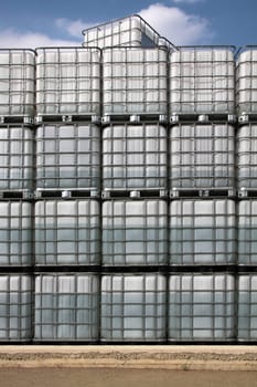 Stacked water tanks