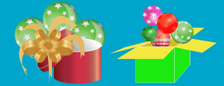Colorful gift boxes surprise celebration christmas holiday background