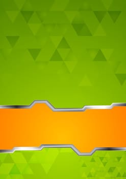Bright green and orange tech design