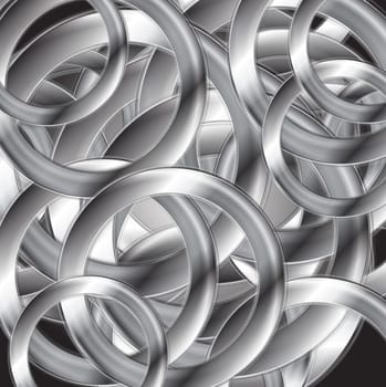Abstract metallic circles vector background