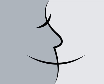 baby face silhouette illustration