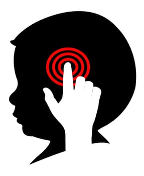 vector icon of control of human brain